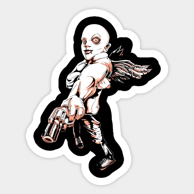 Bad Cupid Sticker by uncleodon